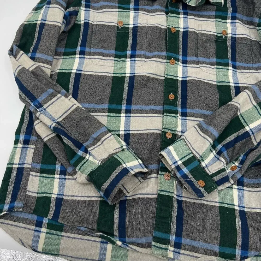 J. Crew Men’s Green Plaid Button Up Shirt